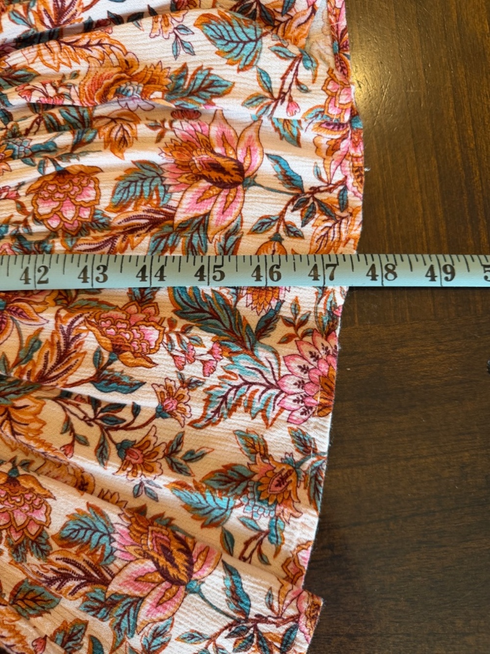 Indigo Rose Pink Floral Maxi Dress Button Down Tiered, V-neck, Size Medium - Picture 14 of 14